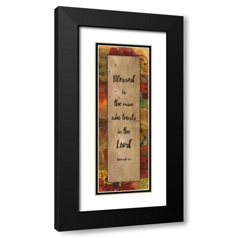 Trusts in the Lord Autumn Blooms Black Modern Wood Framed Art Print with Double Matting by Haynes, Smith