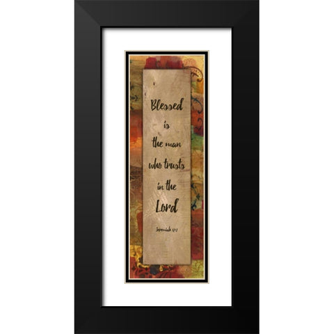 Trusts in the Lord Autumn Blooms Black Modern Wood Framed Art Print with Double Matting by Haynes, Smith