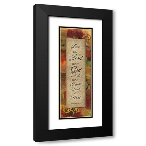 Love The Lord Autumn Blooms Black Modern Wood Framed Art Print with Double Matting by Haynes, Smith