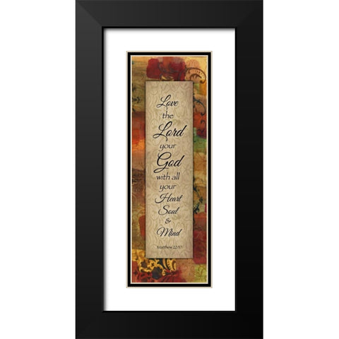 Love The Lord Autumn Blooms Black Modern Wood Framed Art Print with Double Matting by Haynes, Smith