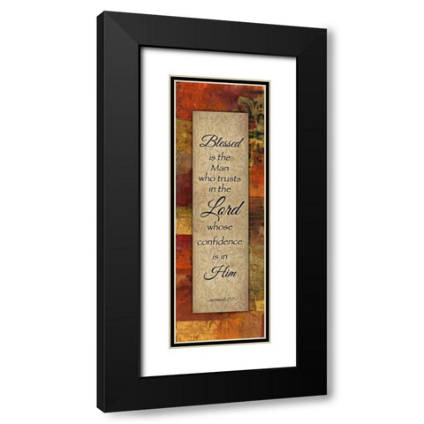 Blessed Is The Man Autumn Blooms Black Modern Wood Framed Art Print with Double Matting by Haynes, Smith