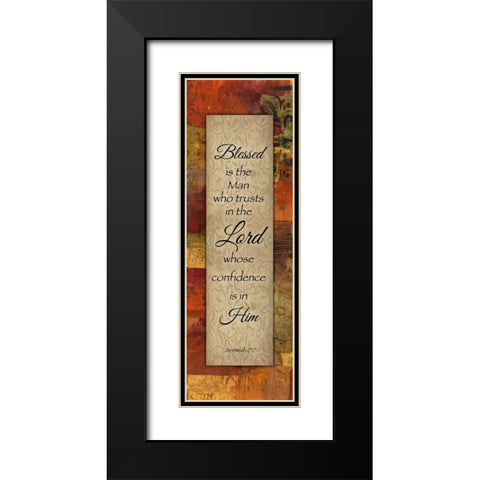 Blessed Is The Man Autumn Blooms Black Modern Wood Framed Art Print with Double Matting by Haynes, Smith