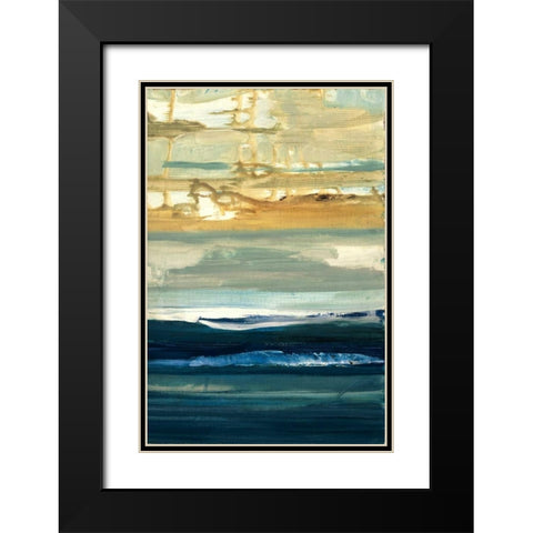 Gold Beach Black Modern Wood Framed Art Print with Double Matting by Haynes, Smith