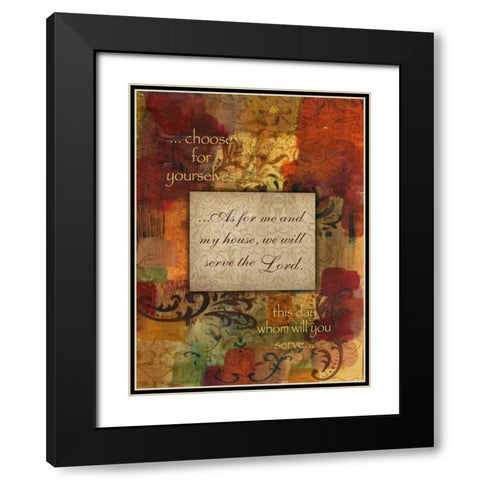 We Will Serve Autumn Blooms Black Modern Wood Framed Art Print with Double Matting by Haynes, Smith