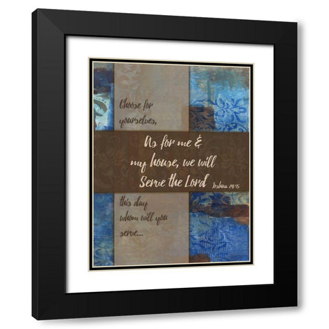We Will Serve Winter Rain Black Modern Wood Framed Art Print with Double Matting by Haynes, Smith