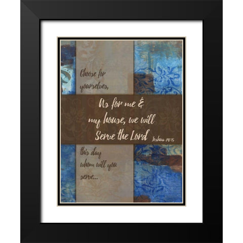 We Will Serve Winter Rain Black Modern Wood Framed Art Print with Double Matting by Haynes, Smith