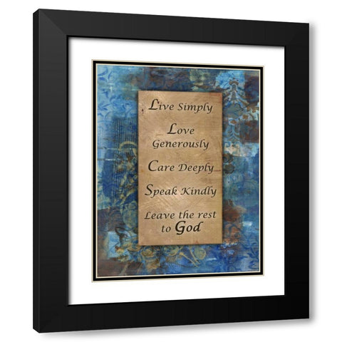 The Rest To God Winter Rain Black Modern Wood Framed Art Print with Double Matting by Haynes, Smith