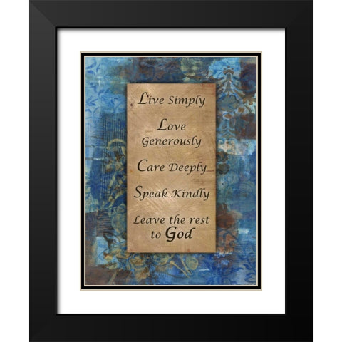 The Rest To God Winter Rain Black Modern Wood Framed Art Print with Double Matting by Haynes, Smith