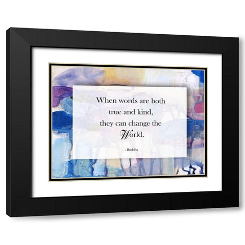 True and Kind Black Modern Wood Framed Art Print with Double Matting by Lewis, Sheldon