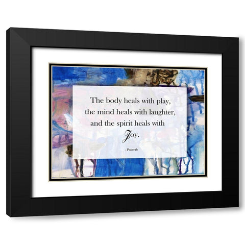 Play Laughter Joy Black Modern Wood Framed Art Print with Double Matting by Lewis, Sheldon