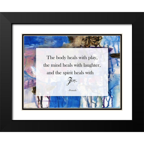 Play Laughter Joy Black Modern Wood Framed Art Print with Double Matting by Lewis, Sheldon