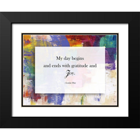 My Day Black Modern Wood Framed Art Print with Double Matting by Lewis, Sheldon