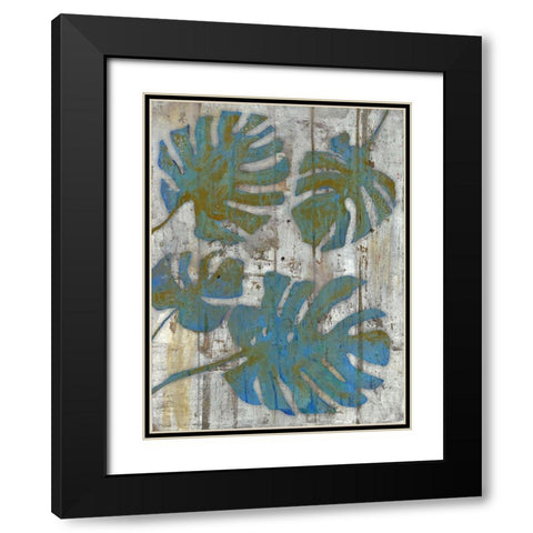 Distressed Palms Black Modern Wood Framed Art Print with Double Matting by Haynes, Smith