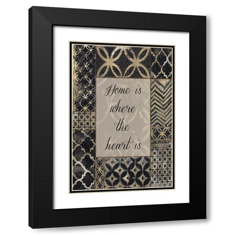 Natural Patch Black Modern Wood Framed Art Print with Double Matting by Haynes, Smith