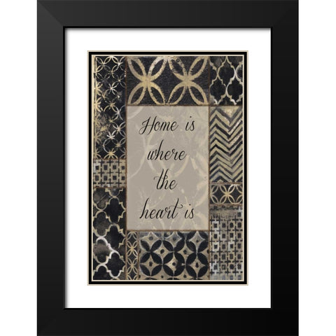 Natural Patch Black Modern Wood Framed Art Print with Double Matting by Haynes, Smith