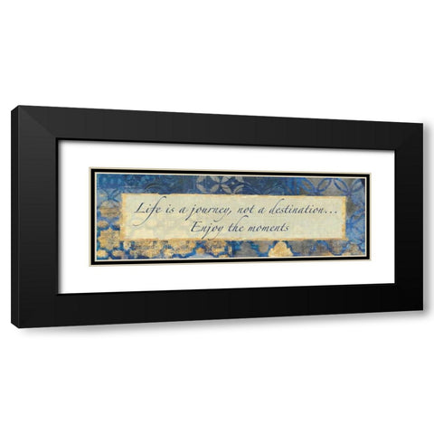 Journey Of Life Black Modern Wood Framed Art Print with Double Matting by Haynes, Smith
