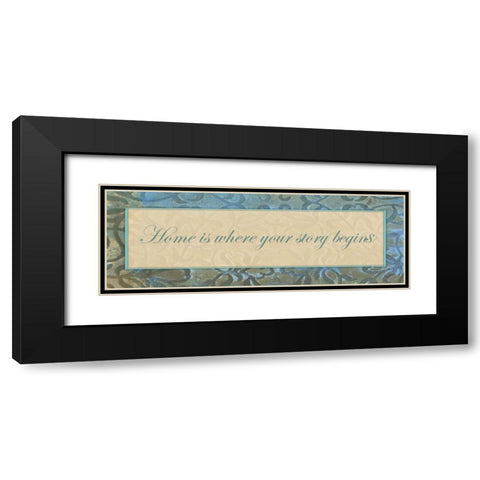 Home Story Black Modern Wood Framed Art Print with Double Matting by Haynes, Smith
