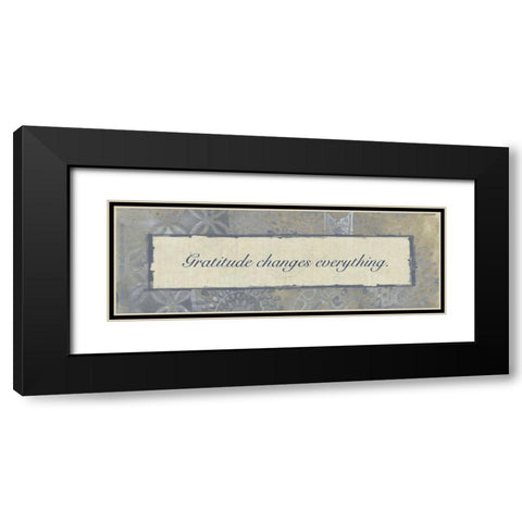 Gratitude Changes Black Modern Wood Framed Art Print with Double Matting by Haynes, Smith