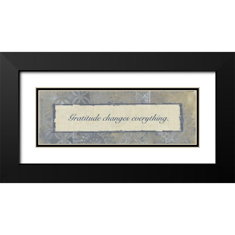 Gratitude Changes Black Modern Wood Framed Art Print with Double Matting by Haynes, Smith