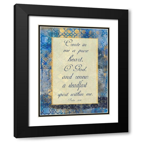 Pure Heart Black Modern Wood Framed Art Print with Double Matting by Haynes, Smith