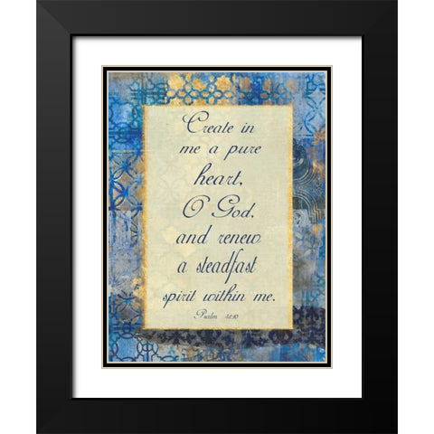 Pure Heart Black Modern Wood Framed Art Print with Double Matting by Haynes, Smith