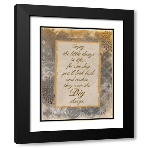 The Little Things Black Modern Wood Framed Art Print with Double Matting by Haynes, Smith