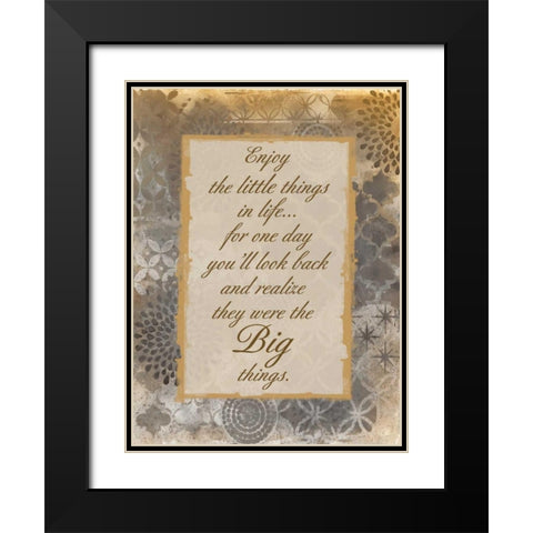 The Little Things Black Modern Wood Framed Art Print with Double Matting by Haynes, Smith