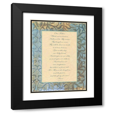 Our Father Black Modern Wood Framed Art Print with Double Matting by Haynes, Smith
