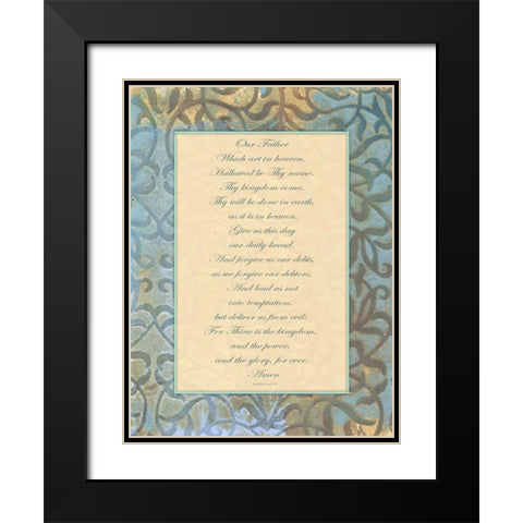 Our Father Black Modern Wood Framed Art Print with Double Matting by Haynes, Smith
