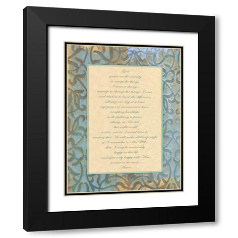 God Serenity Black Modern Wood Framed Art Print with Double Matting by Haynes, Smith