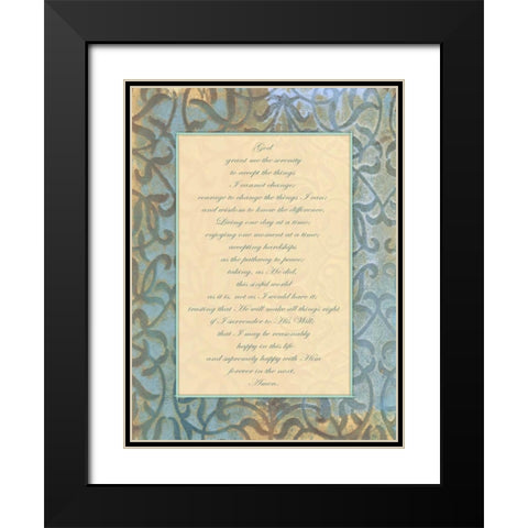 God Serenity Black Modern Wood Framed Art Print with Double Matting by Haynes, Smith