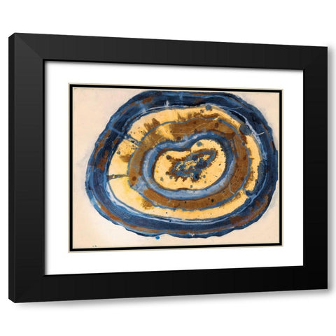 Mineral of Blues Black Modern Wood Framed Art Print with Double Matting by Haynes, Smith