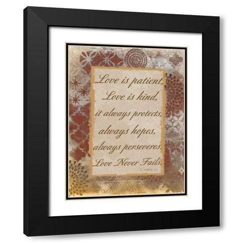 Loving Corinthians Black Modern Wood Framed Art Print with Double Matting by Haynes, Smith