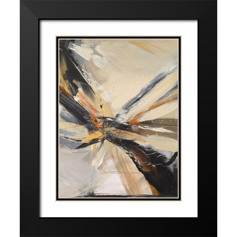 Fissure 1 Black Modern Wood Framed Art Print with Double Matting by Sjatin