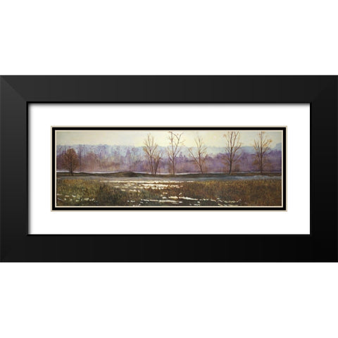Hazelmere Forest Black Modern Wood Framed Art Print with Double Matting by Lewis, Sharalee