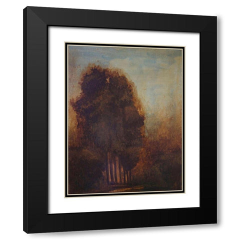 Trees In Brown Black Modern Wood Framed Art Print with Double Matting by Lewis, Sharalee