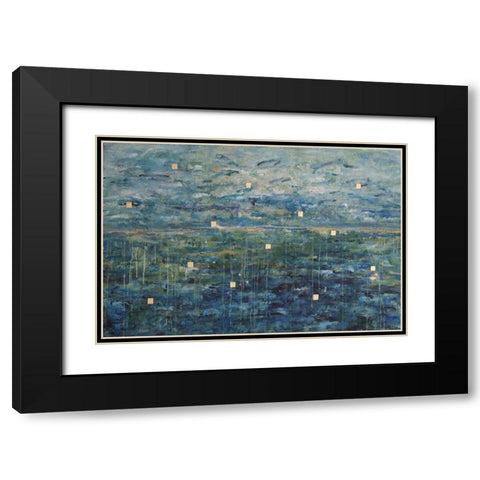The View From The Ark Black Modern Wood Framed Art Print with Double Matting by Lewis, Sharalee