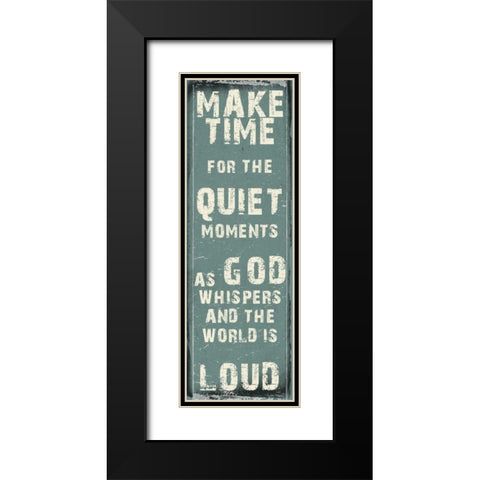Make Time Black Modern Wood Framed Art Print with Double Matting by Lewis, Sheldon
