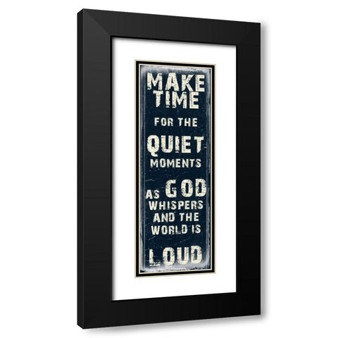 Make Time Black Modern Wood Framed Art Print with Double Matting by Lewis, Sheldon