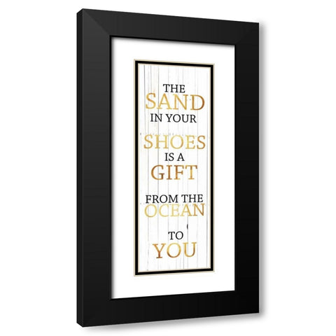 Gift From The Ocean Gold Black Modern Wood Framed Art Print with Double Matting by Lewis, Sheldon