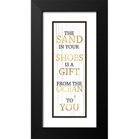 Gift From The Ocean Gold Black Modern Wood Framed Art Print with Double Matting by Lewis, Sheldon