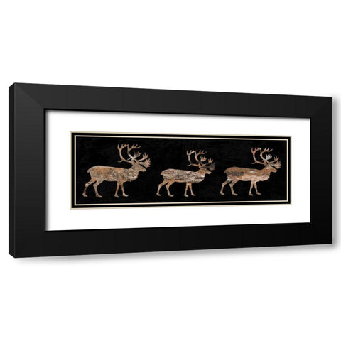Hunters Catch Black Modern Wood Framed Art Print with Double Matting by Lewis, Sheldon