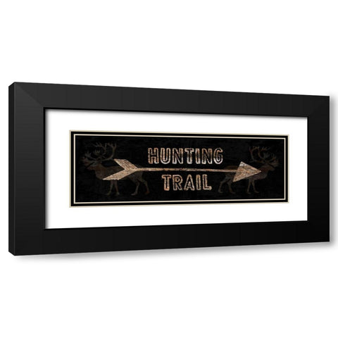 Hunting Trail Black Modern Wood Framed Art Print with Double Matting by Lewis, Sheldon