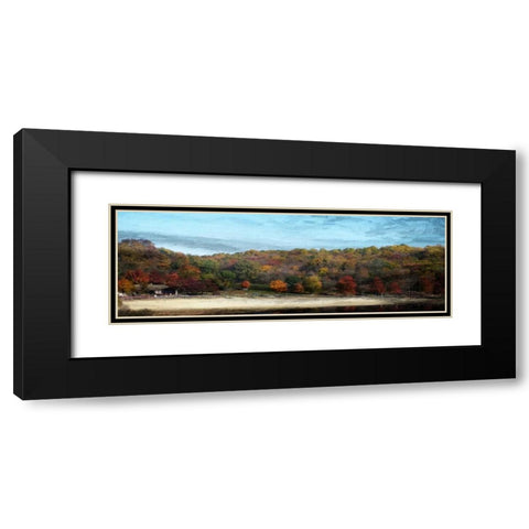 Fall On Canvas Black Modern Wood Framed Art Print with Double Matting by Lewis, Sheldon