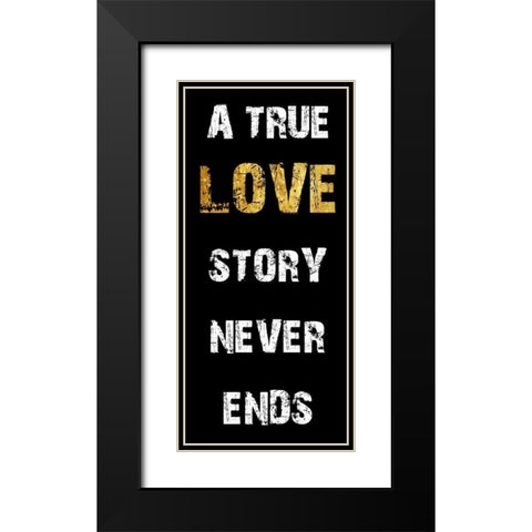 True Love Black Modern Wood Framed Art Print with Double Matting by Lewis, Sheldon