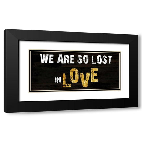 Lost In Love Black Modern Wood Framed Art Print with Double Matting by Lewis, Sheldon