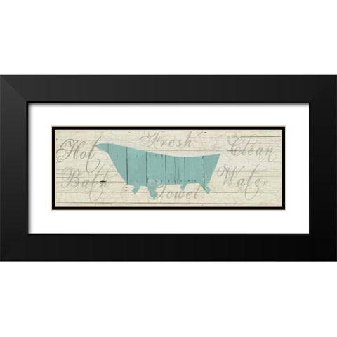 Bath  Basics 1 Black Modern Wood Framed Art Print with Double Matting by Lewis, Sheldon