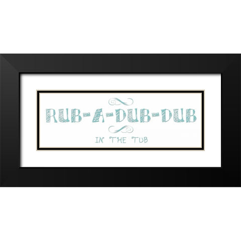 In The Tub Black Modern Wood Framed Art Print with Double Matting by Lewis, Sheldon