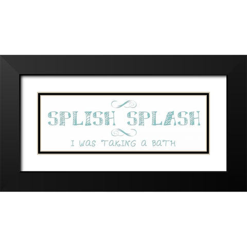 Splish Splash Black Modern Wood Framed Art Print with Double Matting by Lewis, Sheldon