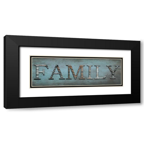 Family Sentiment Black Modern Wood Framed Art Print with Double Matting by Lewis, Sheldon